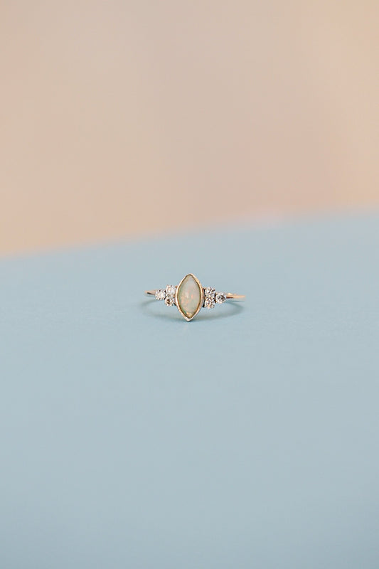 Serena Opal Ring in Silver by Rose & Clay