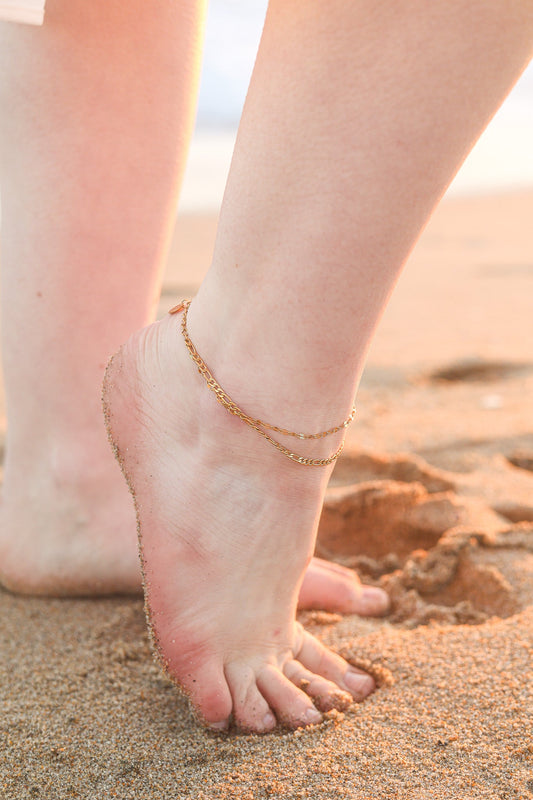 Lorelei Layered Anklet by Rose & Clay