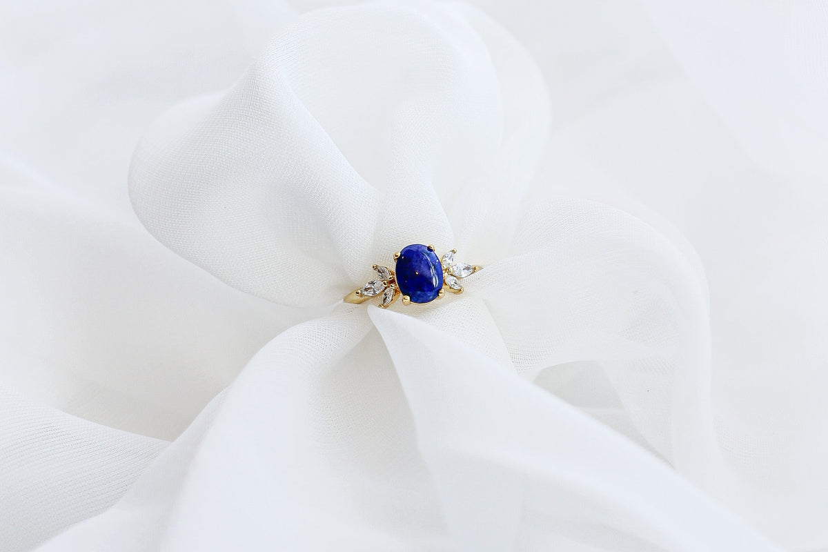 Blythe Ring in Lapis by Rose & Clay