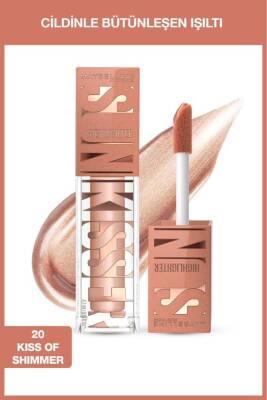 Maybelline Sunkisser Liquid Highlighter: Natural Glow Makeup, Shimmer Illuminator, Easy Blend - Kiss of Shimmer by Beauty Care Bag