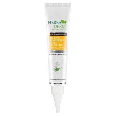 Herbaderm Eye Cream - Anti-Aging Skincare with Vitamin C & Niacinamide - Reduces Dark Circles & Puffiness by Beauty Care Bag