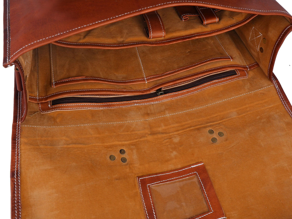 MaheTri Front Pocket by Classy Leather Bags