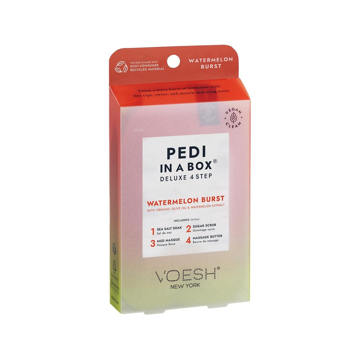 Voesh New York Deluxe Pedicure Kit - 4-Step At-Home Pedicure Set for Salon-Quality Foot Care by Beauty Care Bag