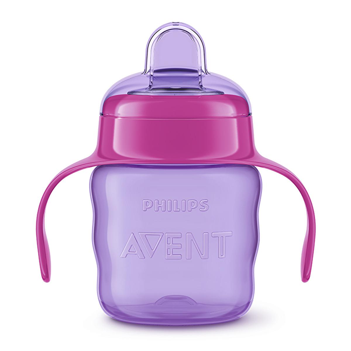 Philips Avent Sippy Cup for Baby Girls 6+ Months - Leak Proof Training Cup, 7 oz - Easy Grip, BPA Free by Beauty Care Bag