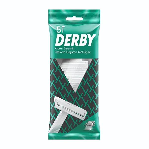 Derby Single Blade Disposable Razors - 5-Pack for Sensitive Skin - Smooth, Comfortable Men's Shaving, Travel-Friendly by Beauty Care Bag