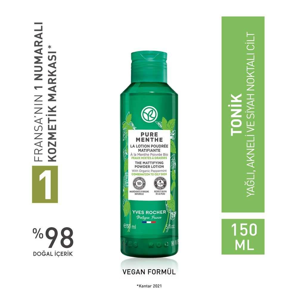 Pure Menthe Mattifying Facial Toner for Oily, Acne-Prone Skin - Balances Sebum, Instant Mattifying Effect by Beauty Care Bag