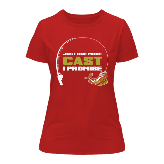 Just One More Cast T-Shirt for Women by Outdoorzees