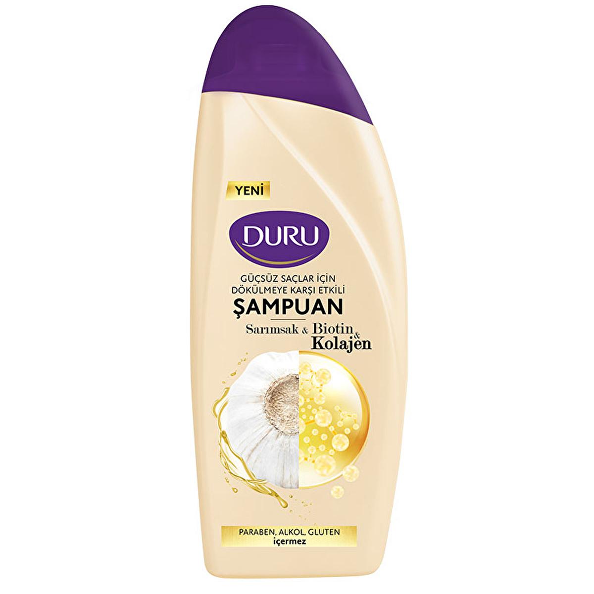 Duru Biotin & Garlic Shampoo: Anti-Hair Loss, Hair Growth, & Strengthening - Collagen & Nettle Extract - 500ml by Beauty Care Bag