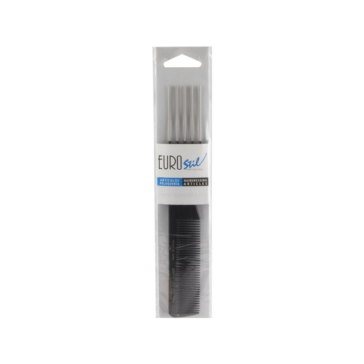 Eurostil Professional Spanish Hair Comb 128 - Detangle & Style with Ease by Beauty Care Bag