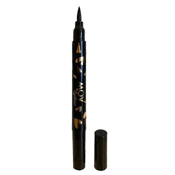 Mov Double-Ended Eyeliner for Precise Eye Makeup - Soft & Flexible Tip, Versatile Line Thickness by Beauty Care Bag