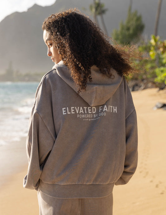 Kingdom Club Brown Full-Zip Hoodie by Elevated Faith