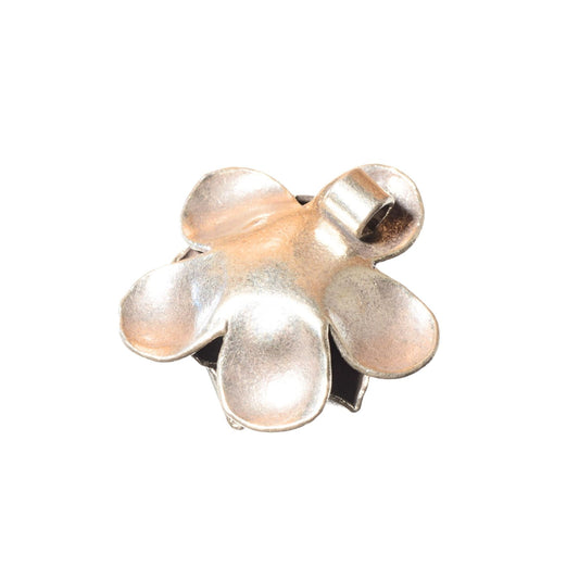 Sterling Silver Sculpted Flower Charm - 24mm by Continental Bead Suppliers