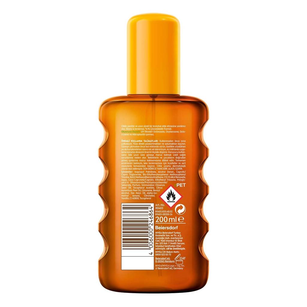 Nivea Sun Bronzing Body Oil for Deep Tan 200 ml by Beauty Care Bag