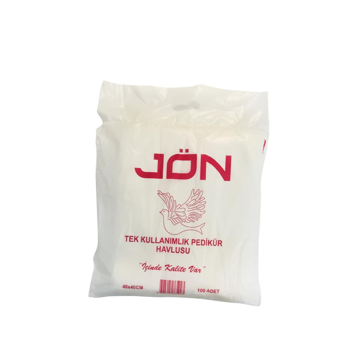 Jön Disposable Pedicure Towels 40x40cm 100 Pieces - Hygienic Salon Supplies for Professionals by Beauty Care Bag
