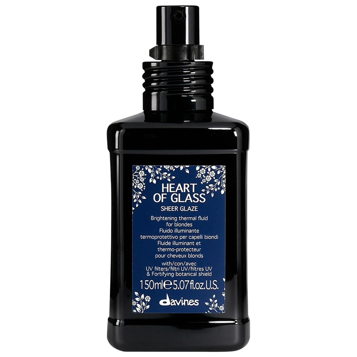 Heart of Glass Blonde Brightening Leave-On Hair Treatment with Thermal Protection - Vegan Hair Glaze for Blondes, Boosts Shine & Hydrates Hair by Beauty Care Bag
