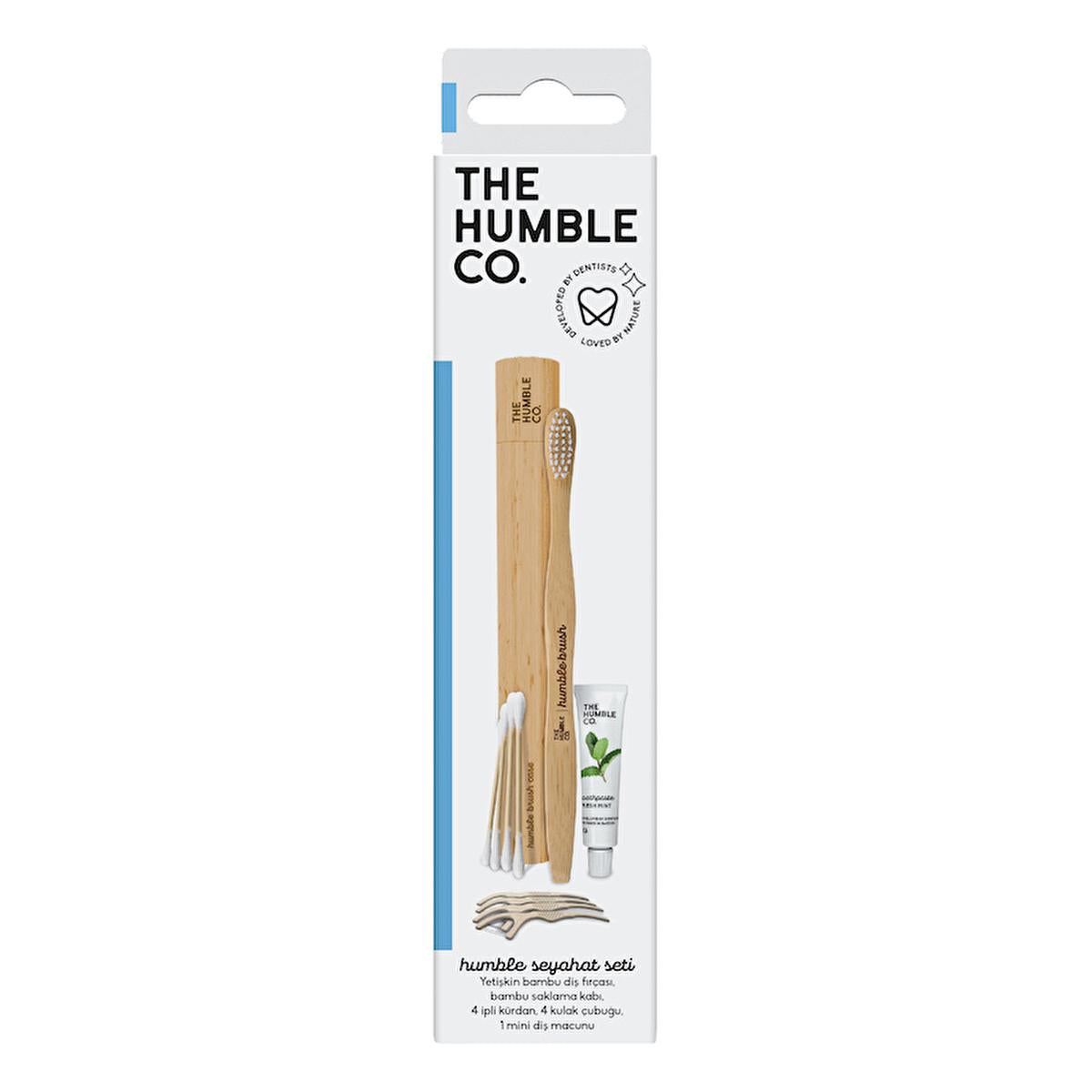 Humble Brush eco-friendly oral care travel kit with bamboo toothbrush