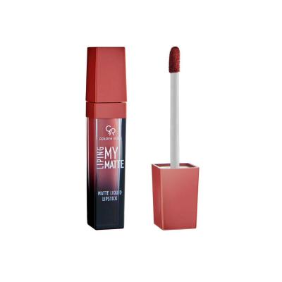 Golden Rose Matte Lipstick - Long Lasting Liquid Lip Color for Vibrant Look by Beauty Care Bag