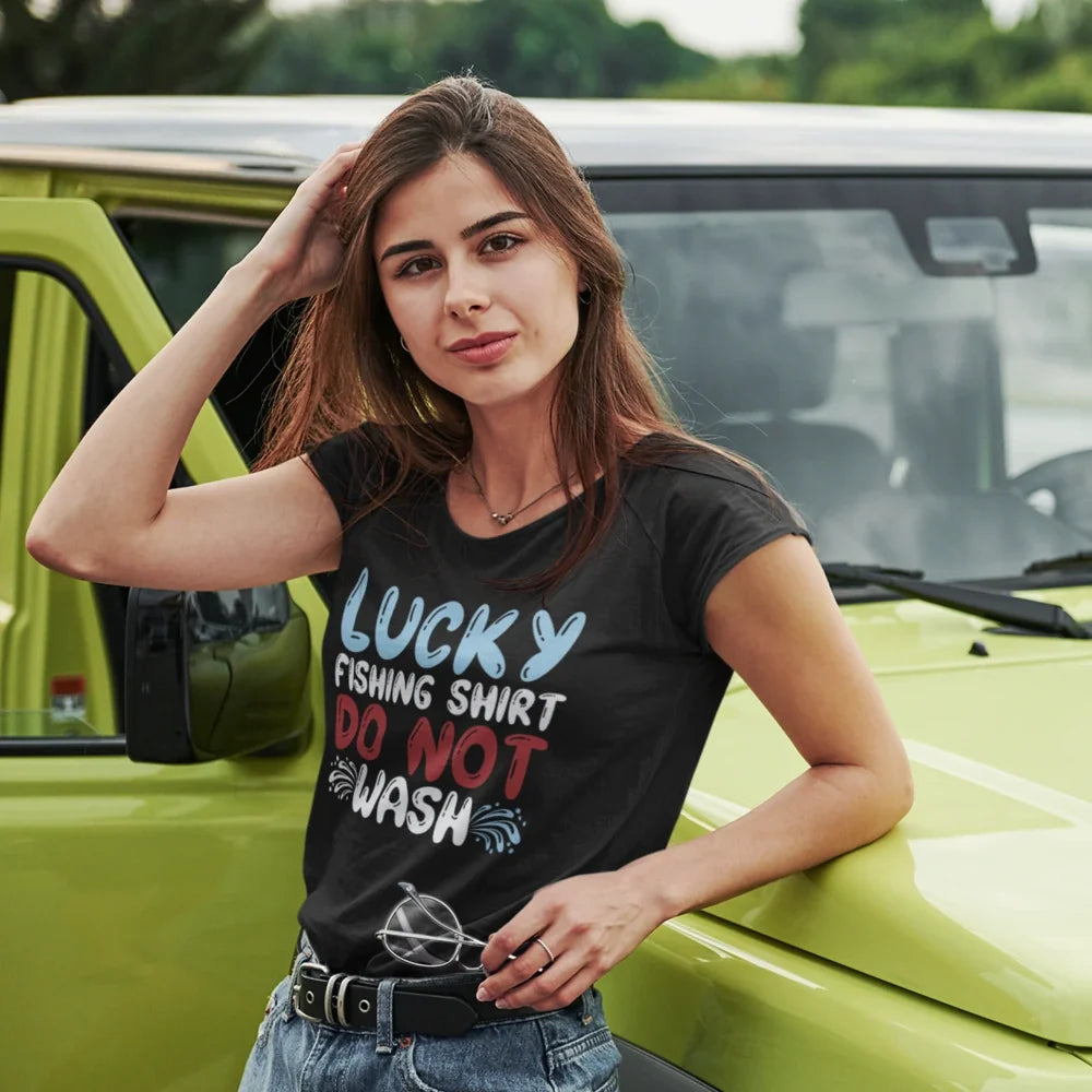 Lucky Fishing Shirt T-Shirt for Women by Outdoorzees