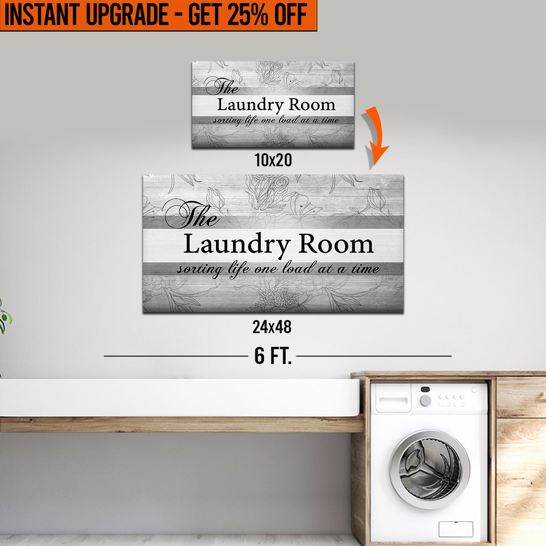 Upgrade Your 20x10 Inches 'The Laundry Room' (Style 1) Canvas To 48x24 Inches by Tailored Canvases