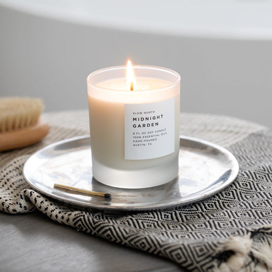 Midnight Garden - Signature Soy Candle – Lavender, Rosemary & Geranium by Slow North