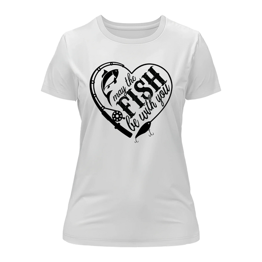 May The Fish Be With You T-Shirt for Women by Outdoorzees