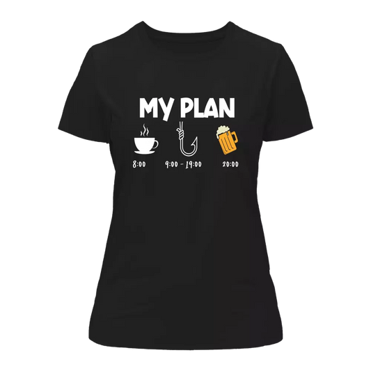 My Fishing Plan T-Shirt for Women by Outdoorzees
