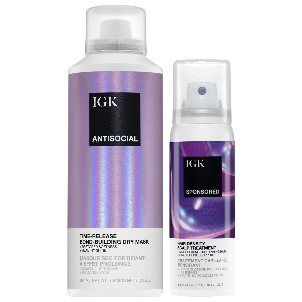 Anti Social: Hair Repair & Thickening Set - Bond Building Dry Mask + Scalp Treatment | Vegan, Cruelty-Free - Repairs Damage, Adds Shine, Fuller Hair by Beauty Care Bag