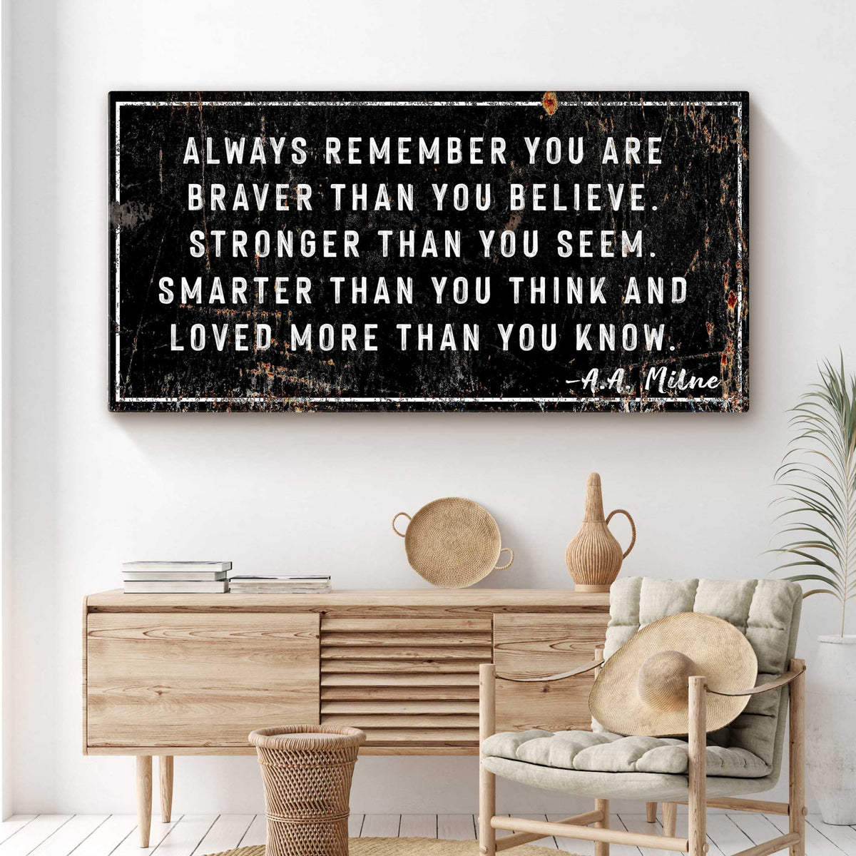 You Are Loved More Than You Know Rustic Sign by Tailored Canvases