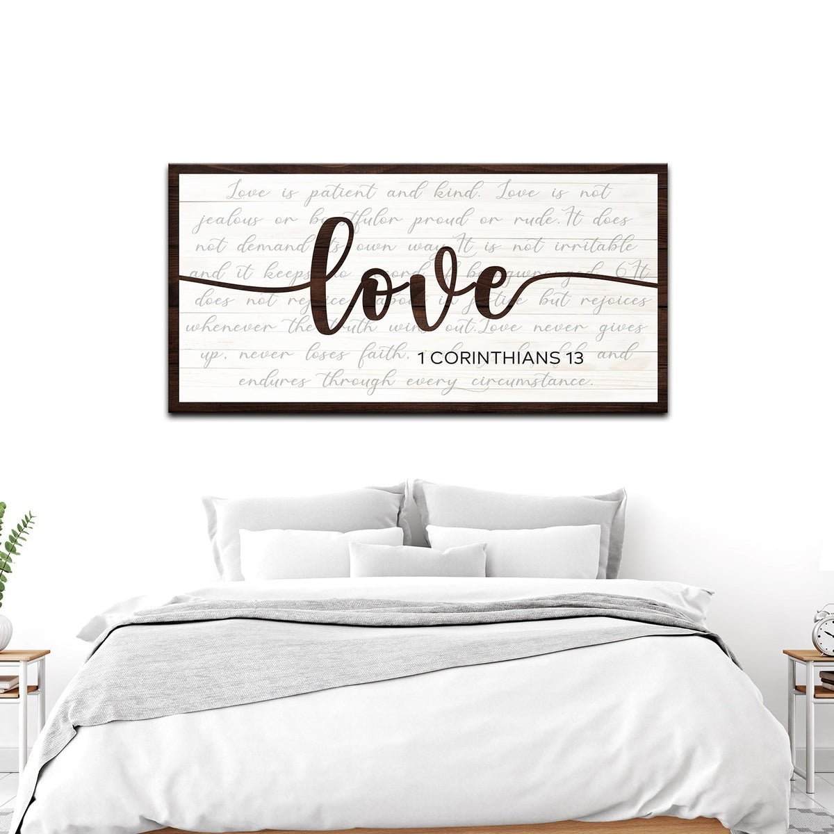 Tailored Canvases 1 Corinthians 13 Love sign, alternate view