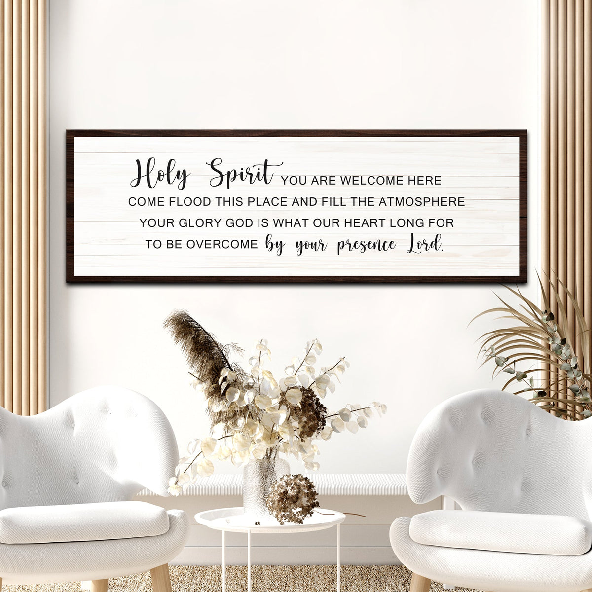 Holy Spirit Rustic Sign by Tailored Canvases