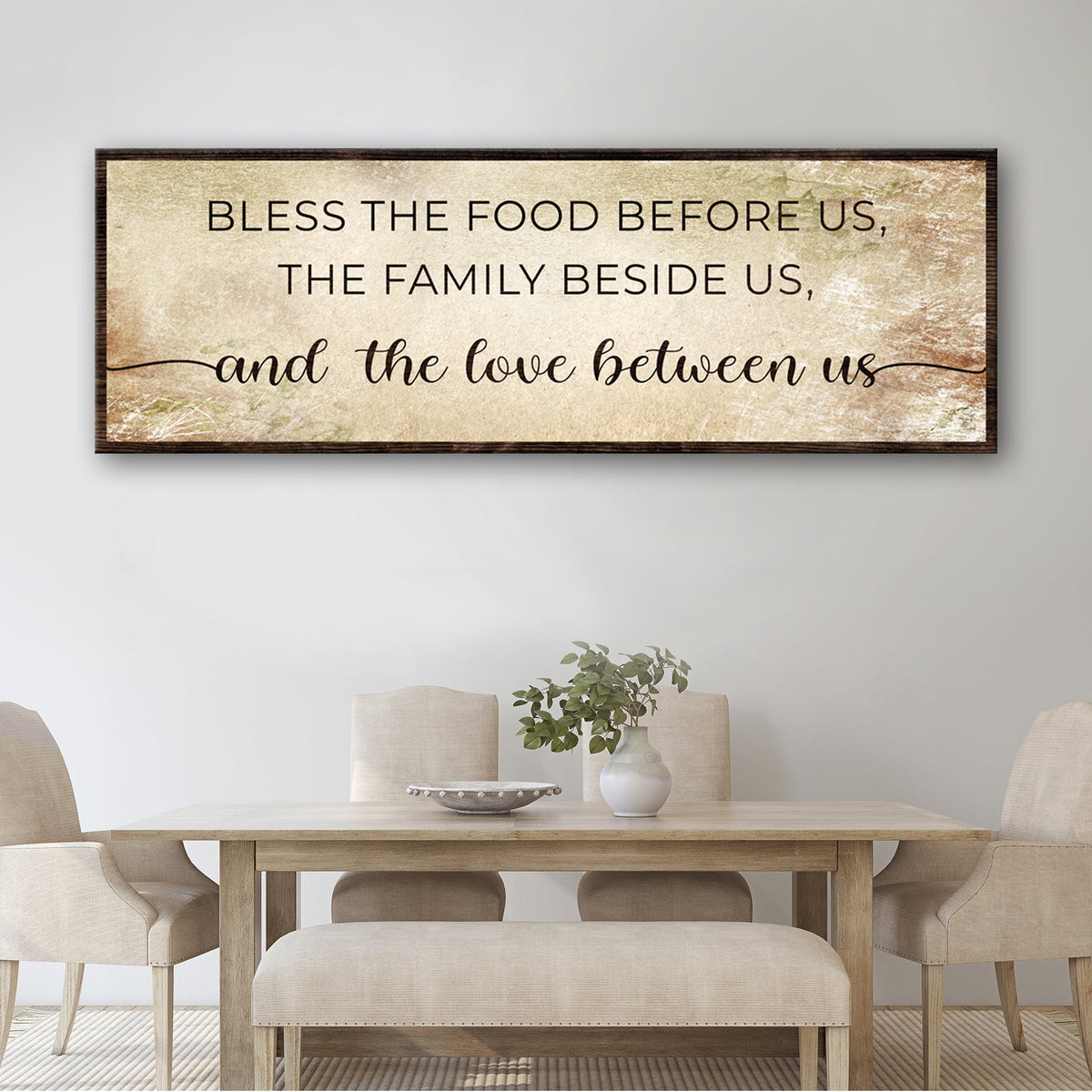 Bless The Love Between Us Sign by Tailored Canvases