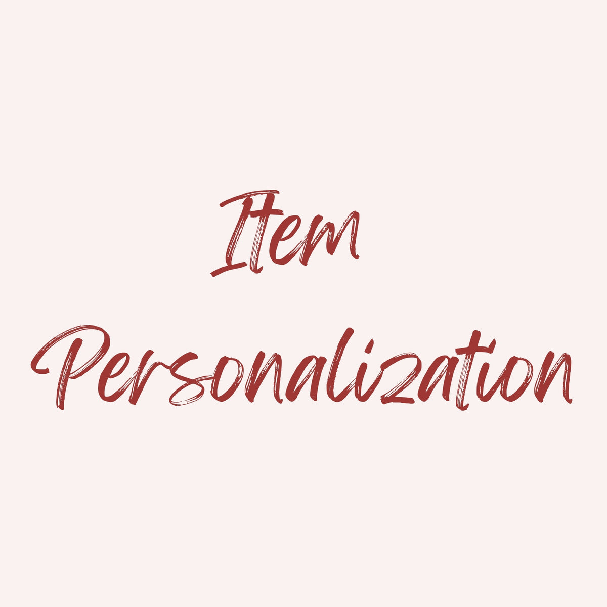 Item Personalization by Massete