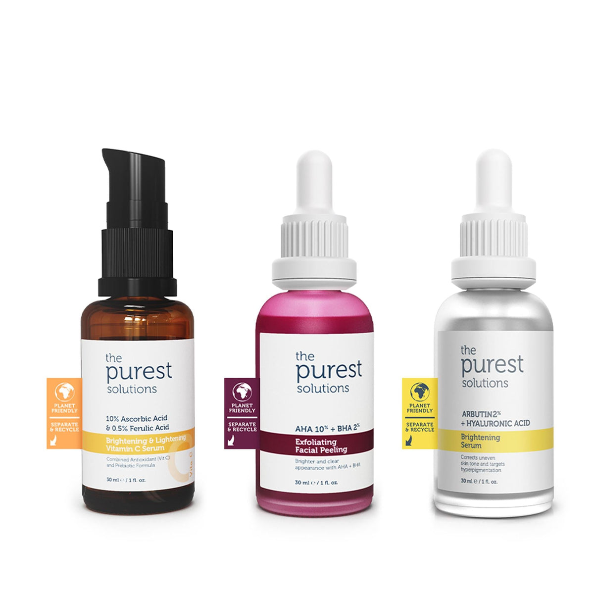 The Purest Solutions Revitalizing Skin Care Set for Hyperpigmentation Treatment and Skin Tone Evening by Beauty Care Bag