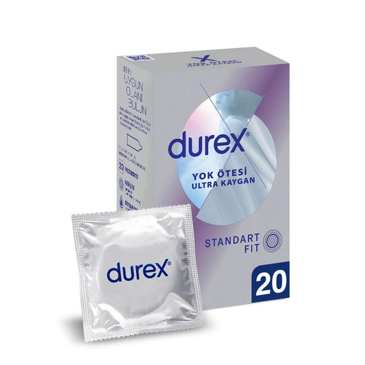 Durex Invisible Ultra Lube Condoms for Extra Comfort 20-Pack by Beauty Care Bag