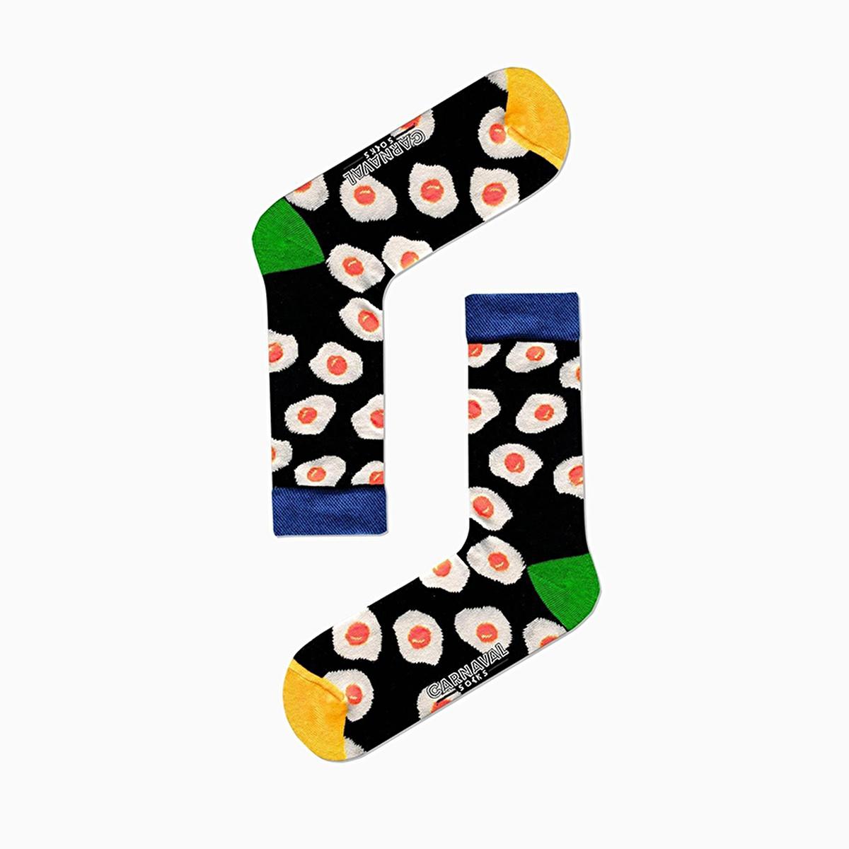 Carnaval Novelty Fast Food Socks Set - 5 Pairs of Comfortable Cotton-Themed Socks for Everyday Wear by Beauty Care Bag