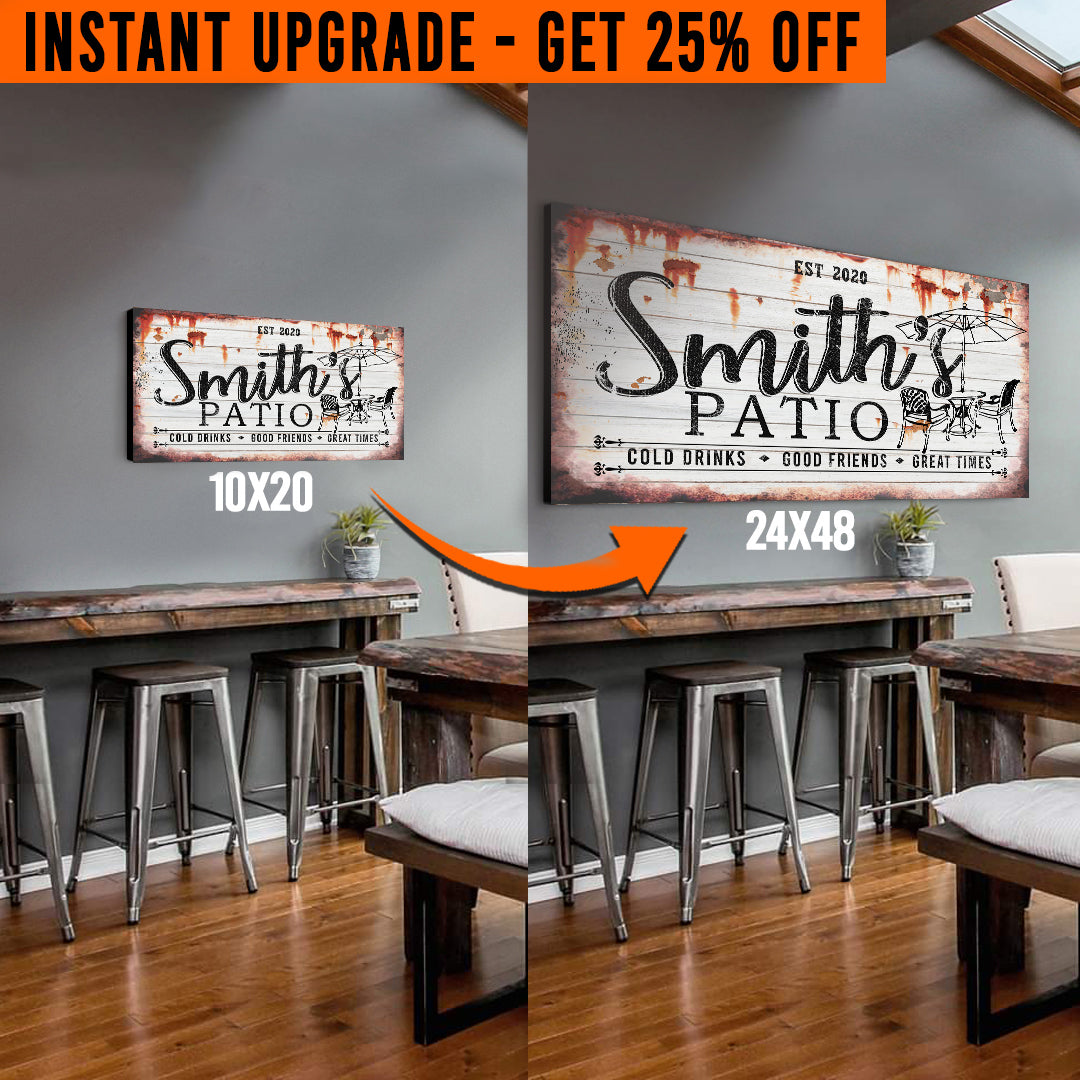 Upgrade Your 20x10 Inches 'Family Patio' (PAS 1104 - Style 2) Canvas To 48x24 Inches by Tailored Canvases