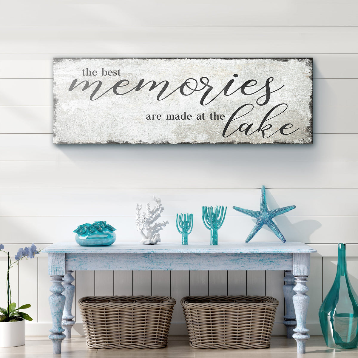 Best Memories At The Lake Sign by Tailored Canvases