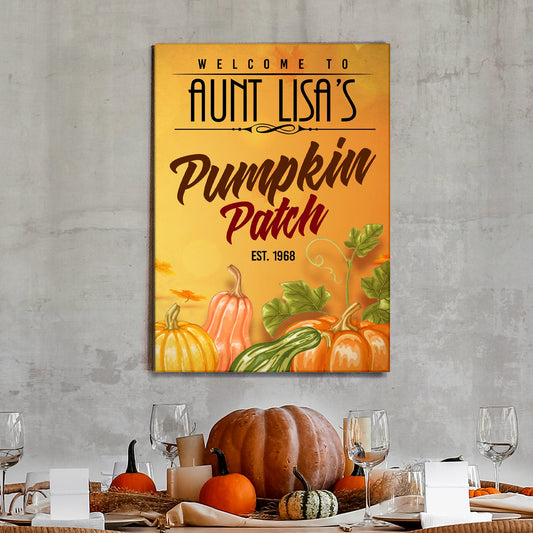 Pumpkin Patch Sign VII by Tailored Canvases