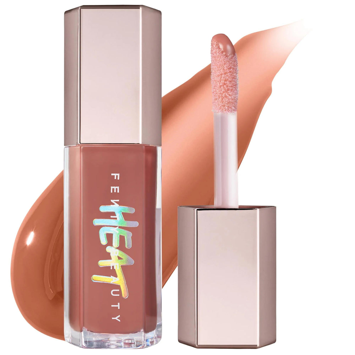 Fenty Beauty Gloss Bomb Heat: Plumping Lip Luminizer & Gloss, Fuller Lips, High Shine, Tinted - Cruelty-Free Lip Gloss by Beauty Care Bag
