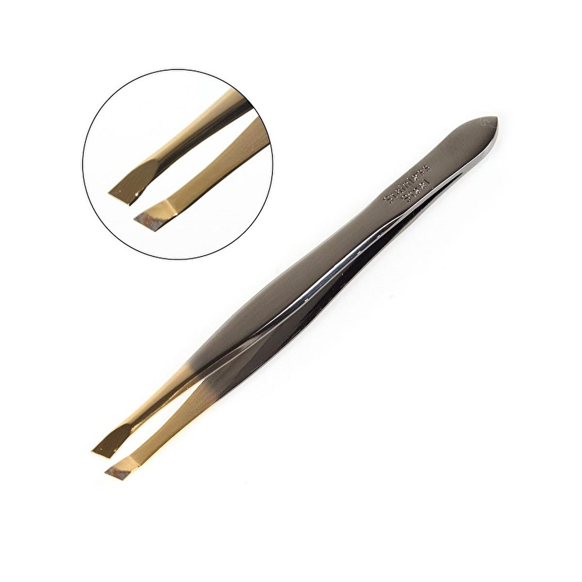 Nascita Nanoteknoloji Slanted Tip Tweezer for Precision Hair Removal - Ergonomic Design, Nanotechnology Tweezers by Beauty Care Bag