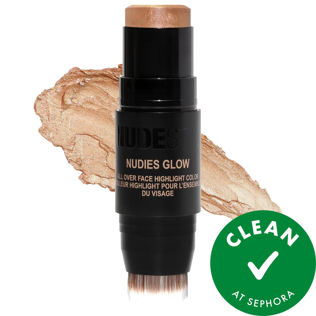 Nudestix Nudies Glow Cream Highlighter Stick: Achieve Dewy, Glassy Skin with Vegan, Cruelty-Free, Hypoallergenic Multi-Tasking Makeup by Beauty Care Bag