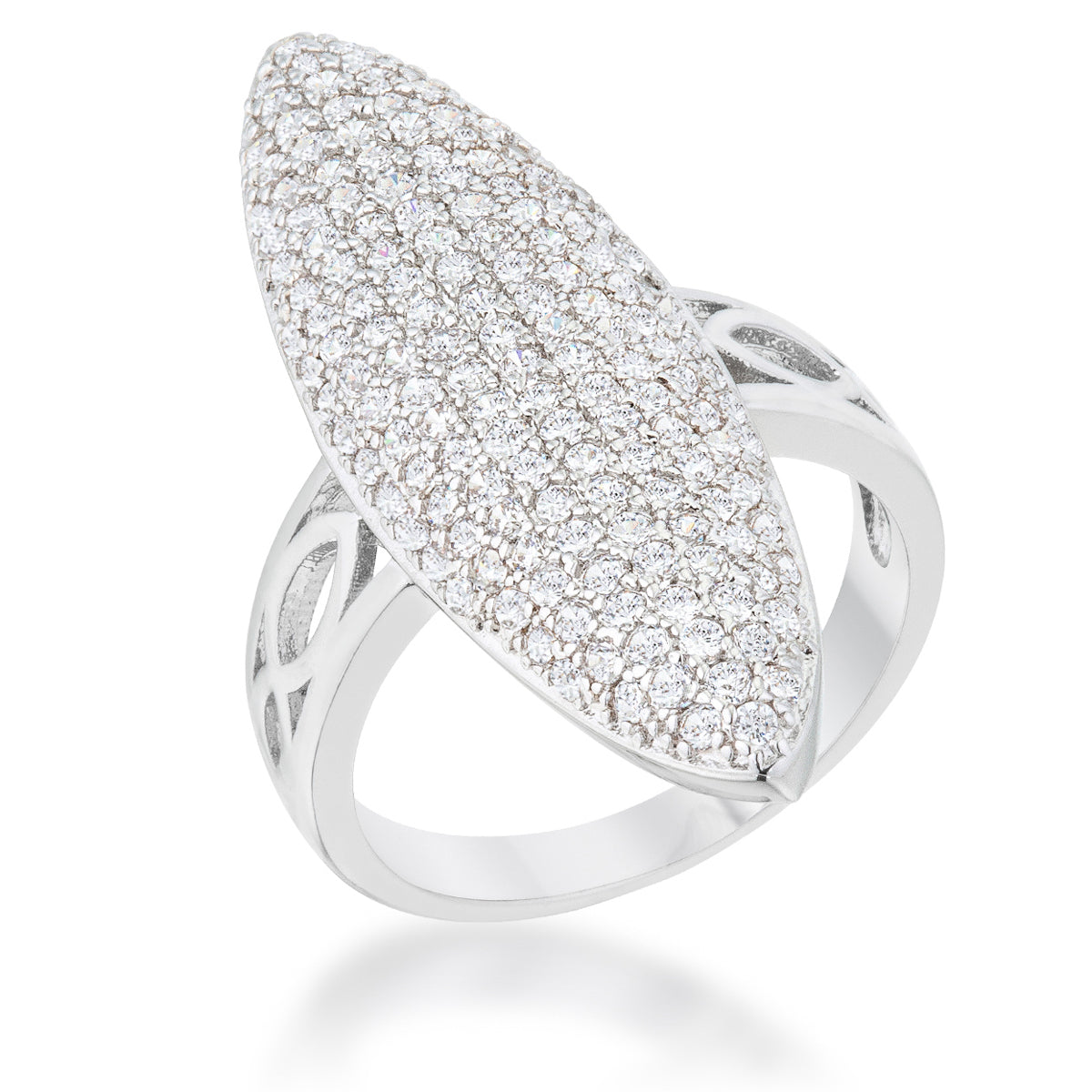 Avera Bella 2.3ct Contemporary Cocktail Ring in Sterling Silver by Avera Group