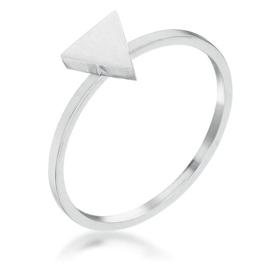 Avera Stainless Steel Triangle Stackable Ring In Pink by Avera Group