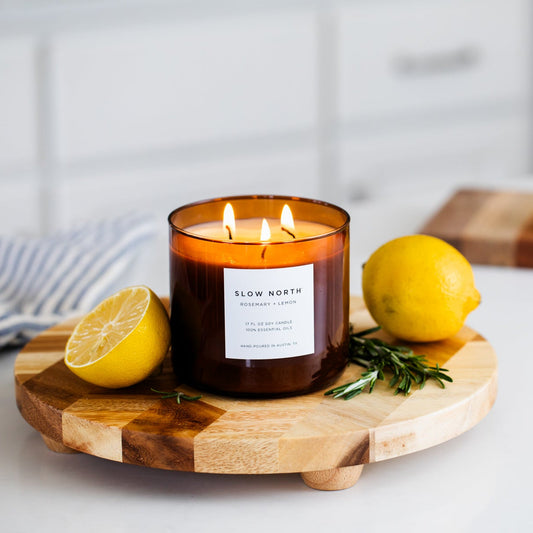 Rosemary + Lemon - Signature 3-Wick Candle by Slow North