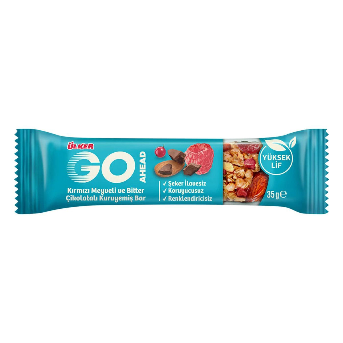 Ulker Go Ahead Red Fruit & Nut Bar Delicious Snack 35g by Beauty Care Bag