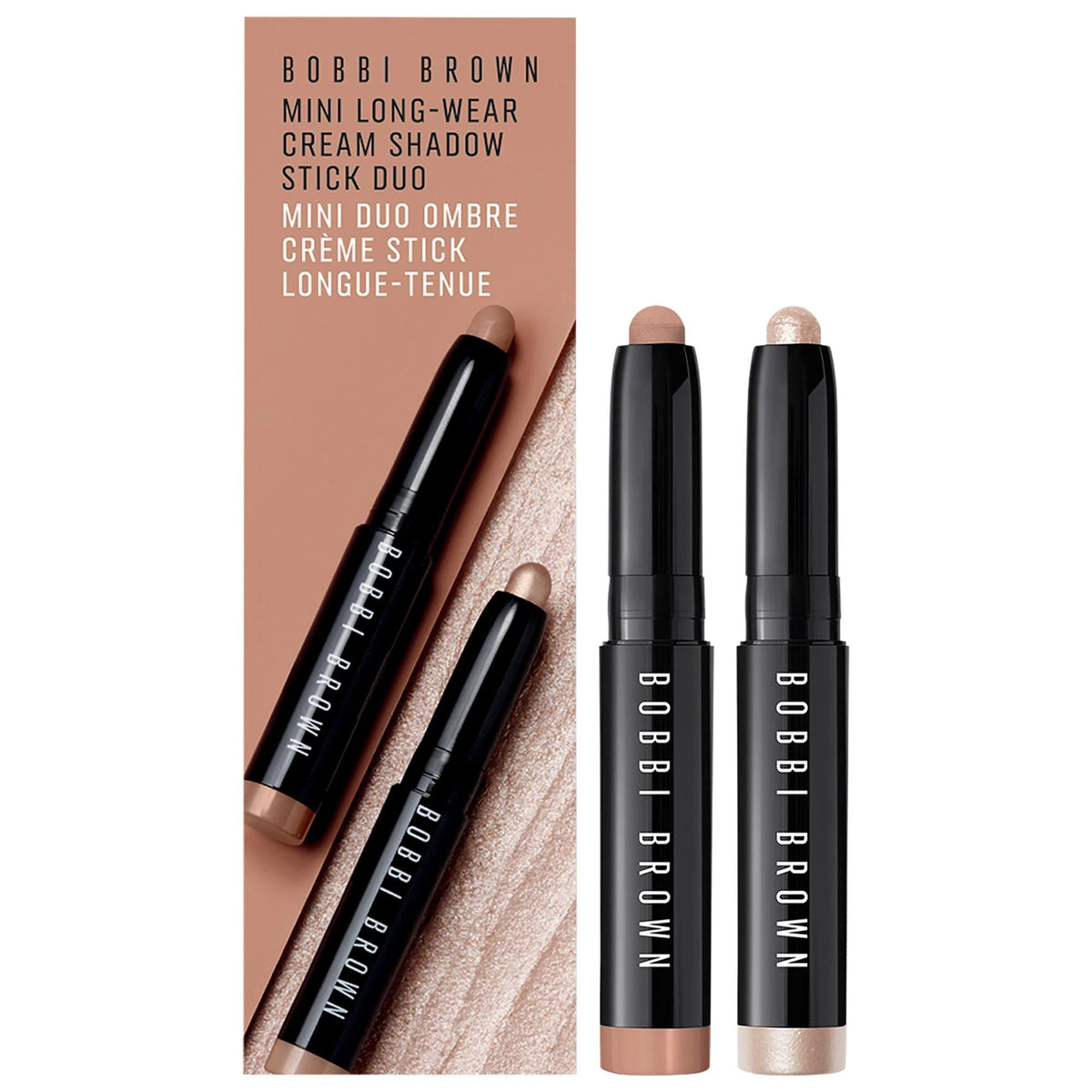 Bobbi Brown Mini Long-Wear Waterproof Cream Eyeshadow Stick Set: 24H Blendable Color, Travel-Friendly, Non-Creasing by Beauty Care Bag