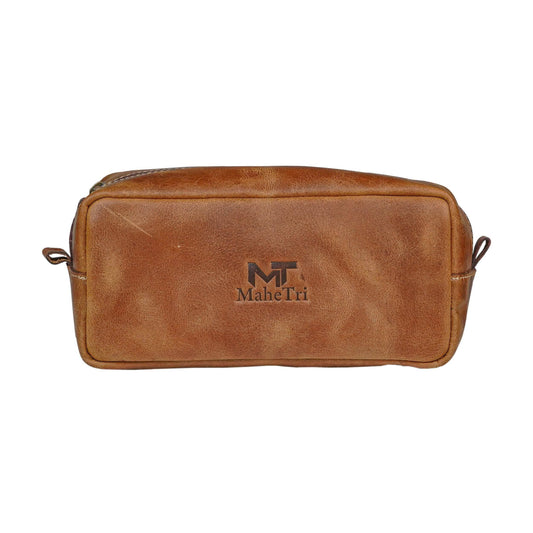 MaheTri Tanned Toiletry by Classy Leather Bags