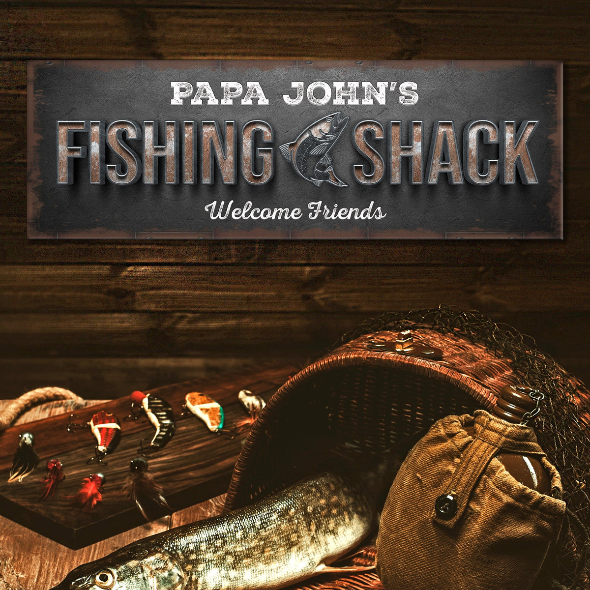 Fishing Shack Sign II by Tailored Canvases