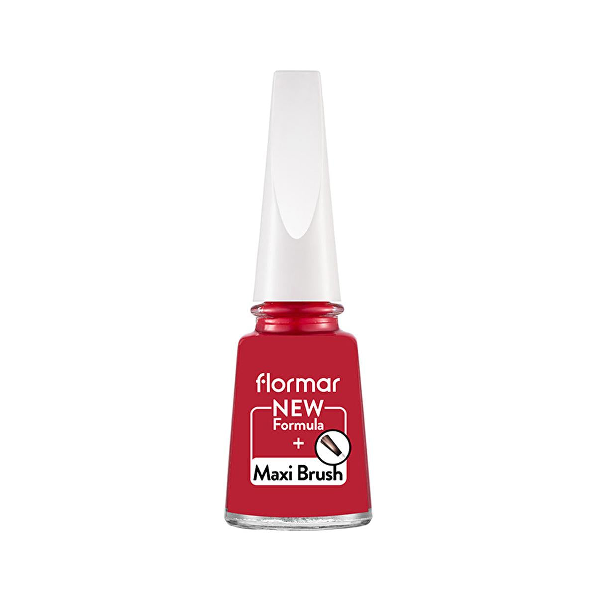 Flormar Fiery Red Nail Polish: High Pigment, Long Lasting & Chip Resistant Formula for Strong, Glossy Nails by Beauty Care Bag