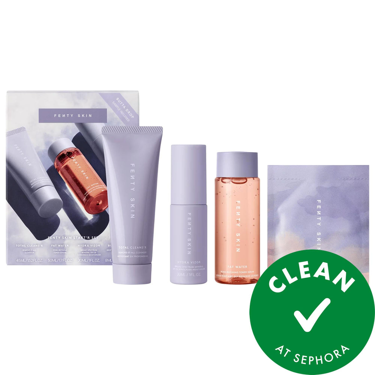 Drunk Elephant travel-size Start'r skincare set with mineral SPF